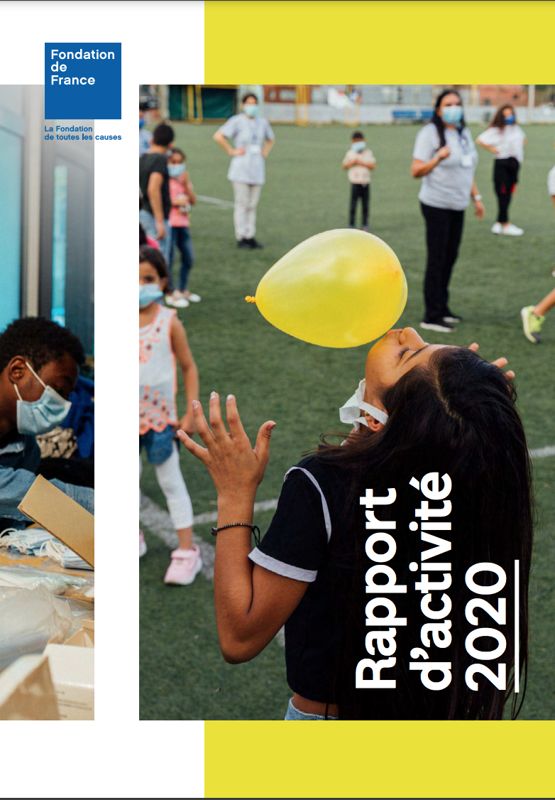 Couverture du rapport d'activité 2020 de la Fondation de France