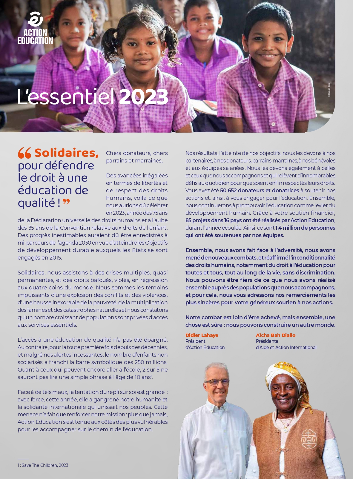L'Essentiel 2023 - Action Education