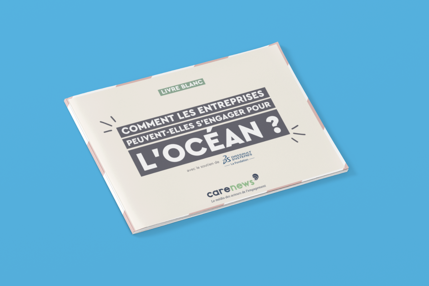 Couverture du livre blanc édité par Carenews « Comment les entreprises peuvent-elles s'engager pour l'océan ? »