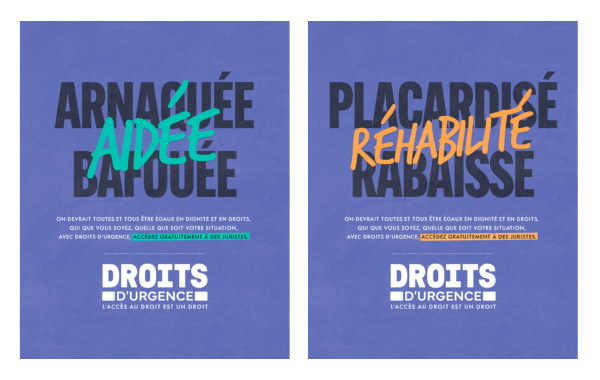 Arnaquée, bafouée - aidée ; placardisé, rabaissé - réhabilité