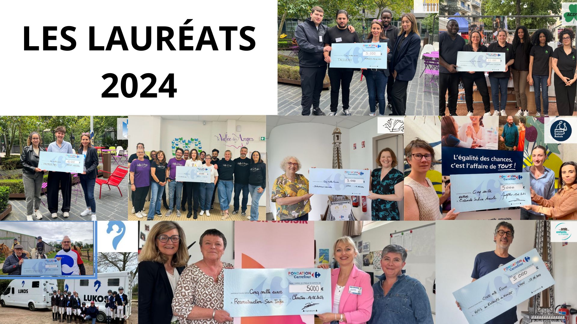 Image des remises de chèques aux lauréats 2024.