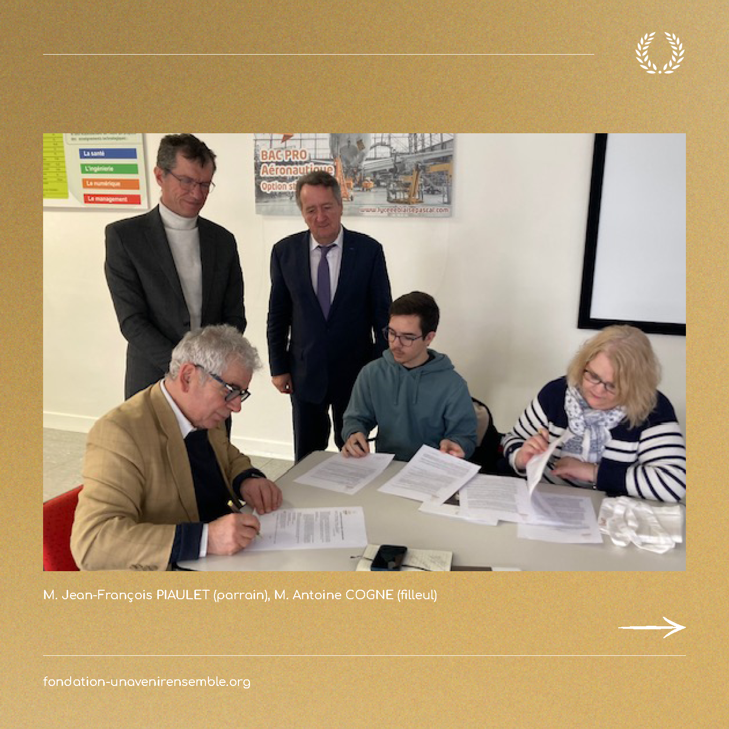 Fondation Un Avenir Ensemble - signatures