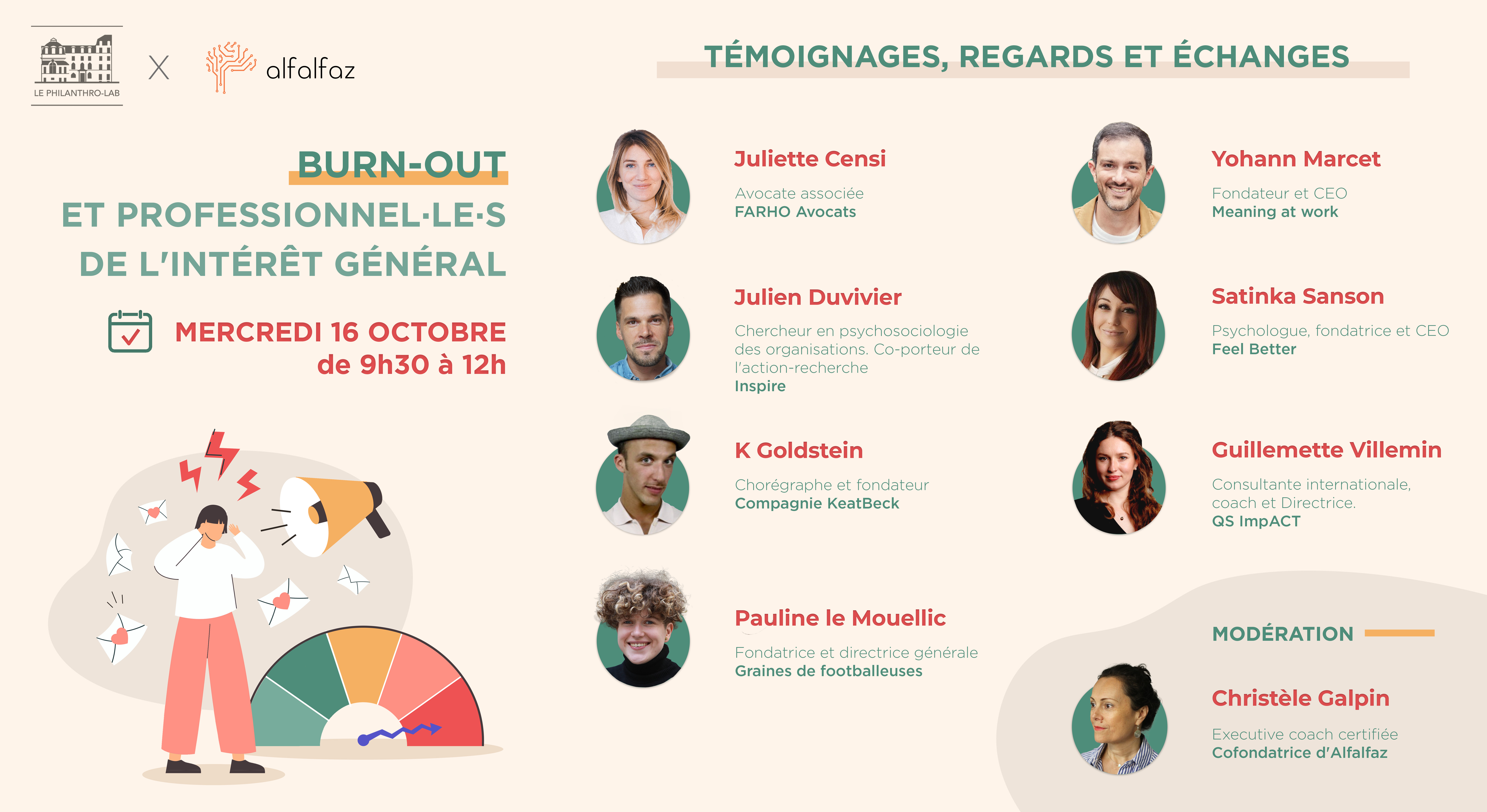 Intervenants de la Conférence sur le Burnout