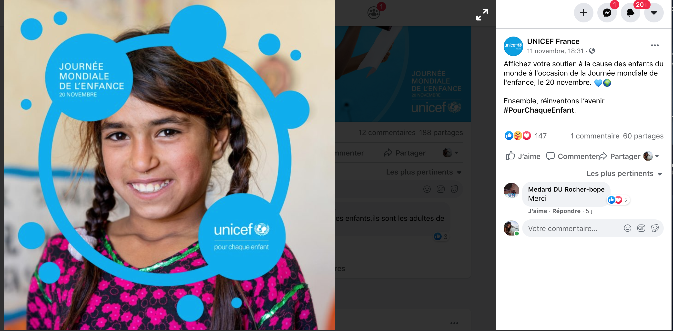 Crédit : Facebook UNICEF France