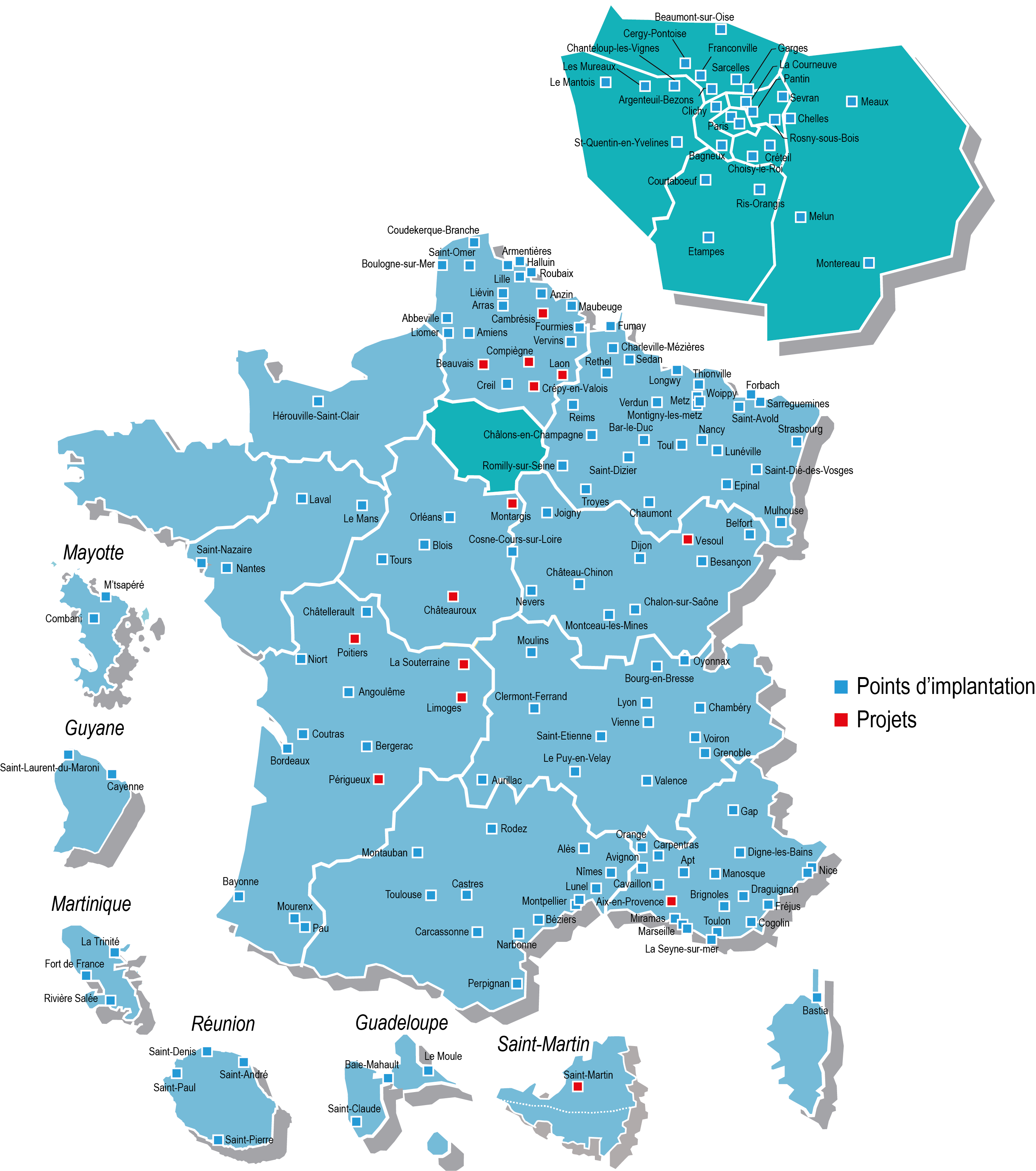 Implantation des E2C - 2024