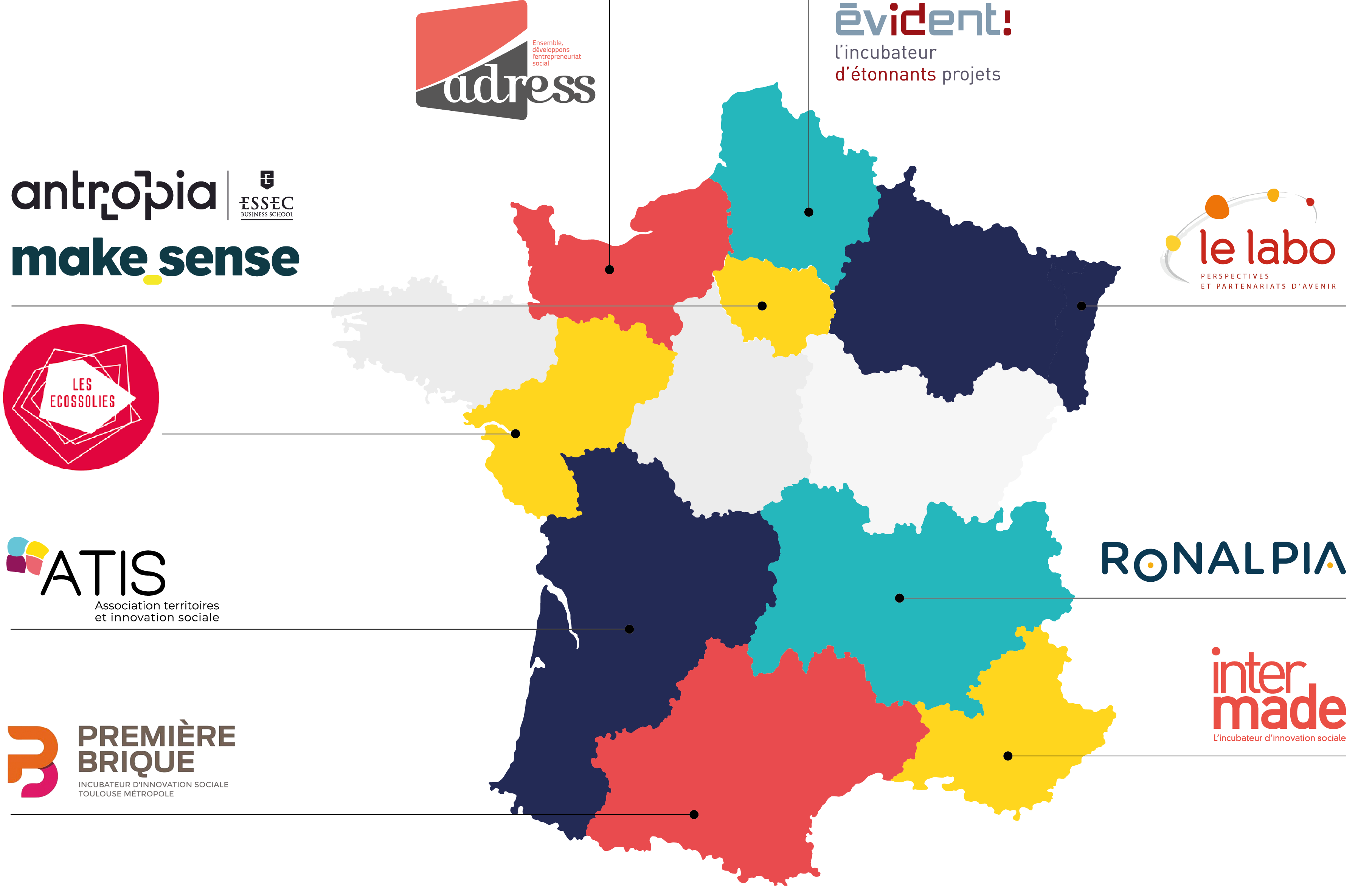 Les 10 incubateurs membres du Kiif