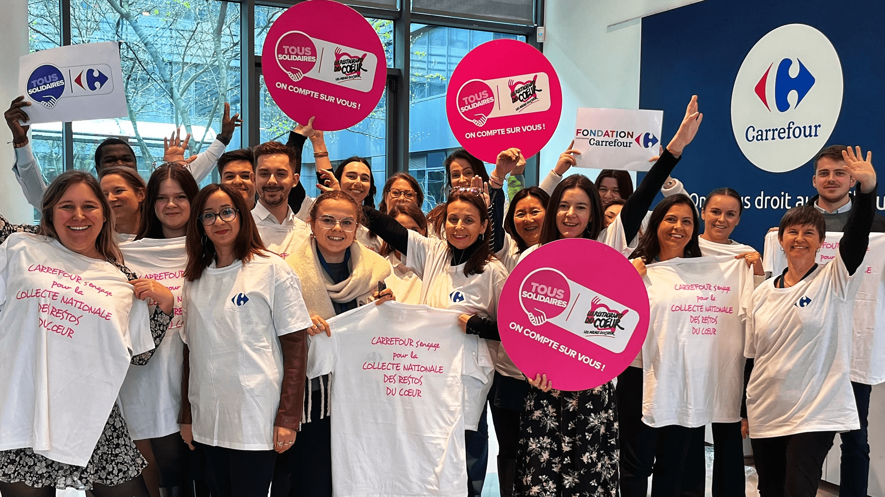 Engagement des collaborateurs Carrefour pour les Restos du coeur
