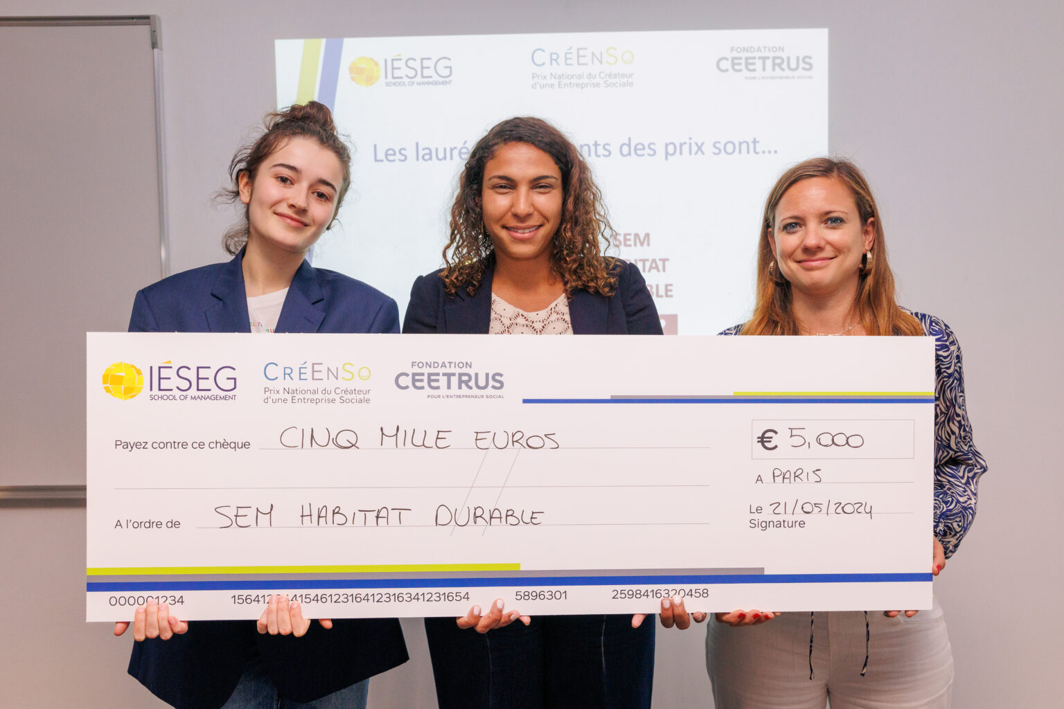 Le Prix « Coup de Cœur du Jury » a été décerné à SEM Habitat Durable - Crédit photo : IÉSEG