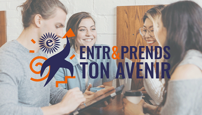 Visuel officiel de l'appel à projets ENTR&PRENDS TON AVENIR