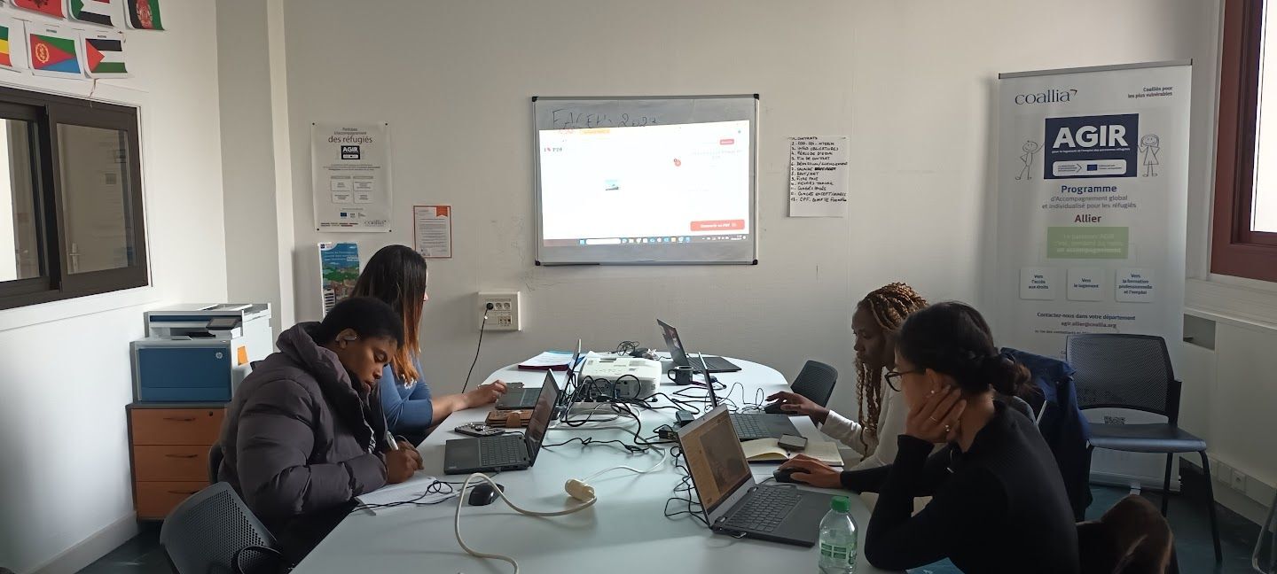 Atelier numérique à destination de femmes réfugiées