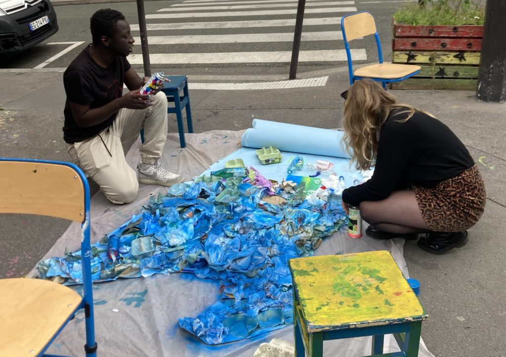 Fresque aquatique à Môm’artre 18.