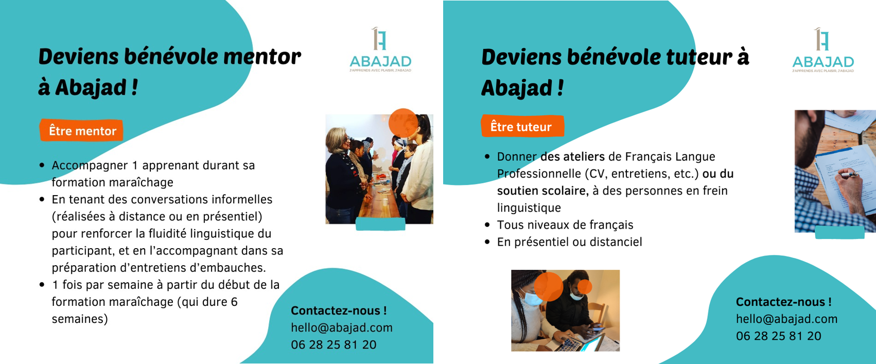 L’association recherche actuellement des mentors et des tuteurs pour accompagner les apprenants dans leur autonomisation.