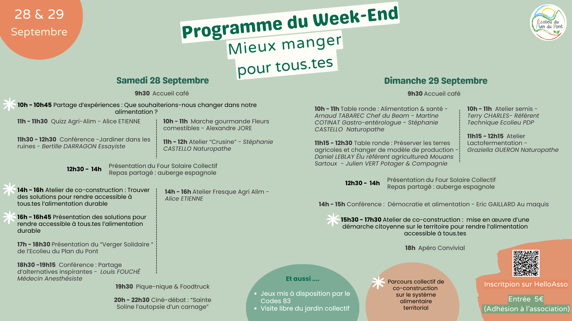 Programme du festival Mieux manger pour tou·te·s 2024 Hyères