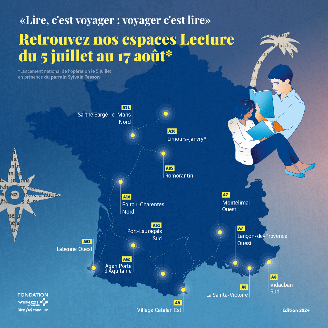 Cartographie des espaces lecture de la Fondation VINCI Autoroutes