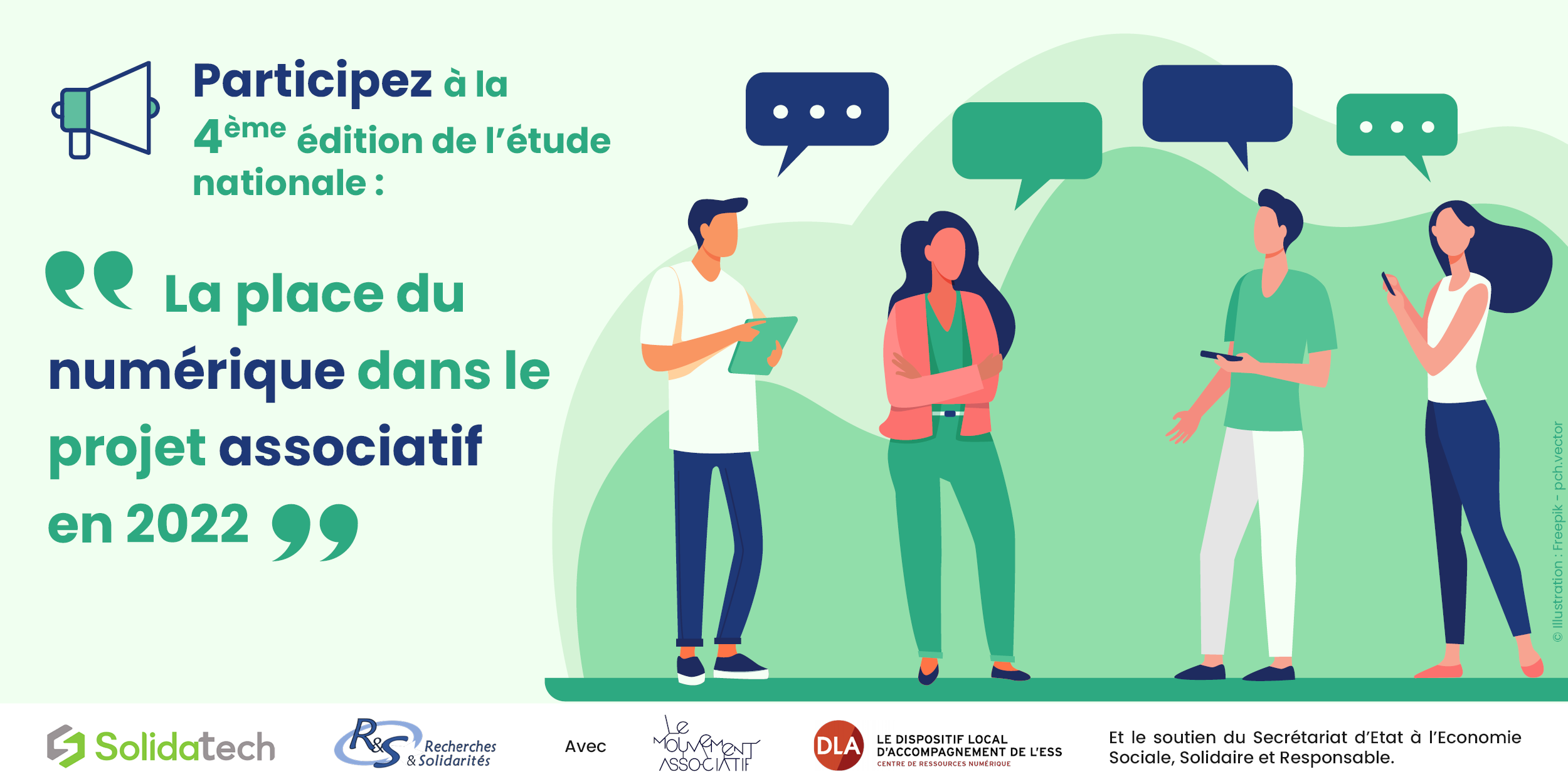 Visuel de la 4ème édition de l'étude sur la place du numérique dans le milieu associatif