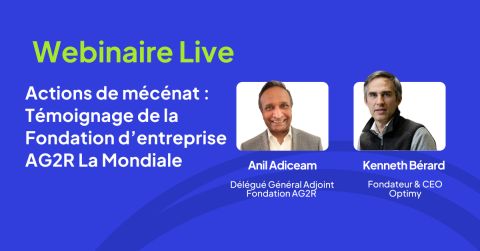 Webinaire Optimy mécénat Fondation AG2R LA MONDIALE