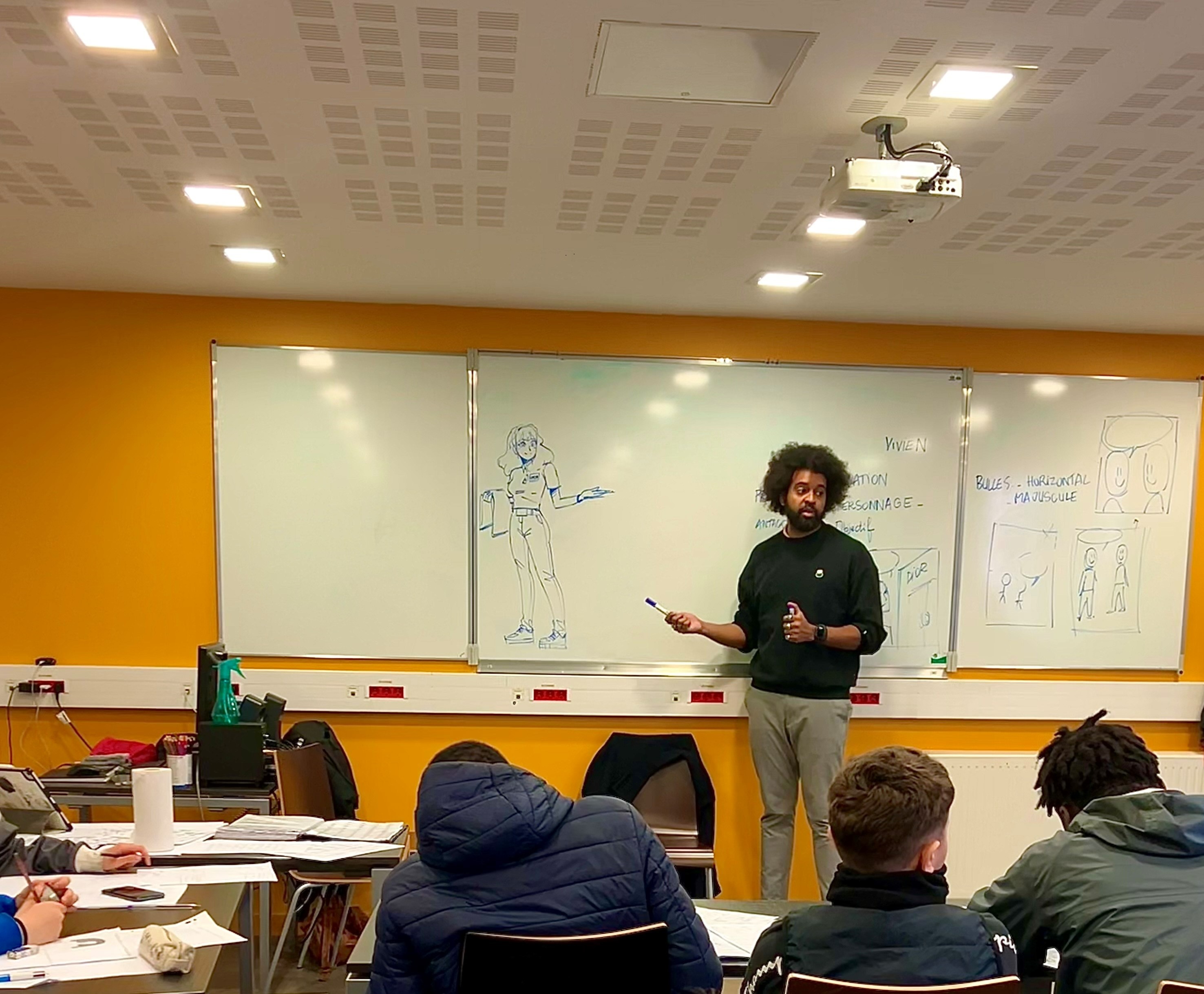 Atelier rencontre-auteur porté par l'association Lecteur Jeunesse. Crédit : Groupe ADP