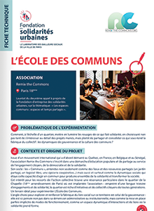Fiche technique du projet "L'École des Communs"