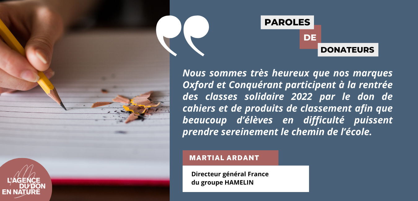 Hamelin engagé pour la rentrée solidaire