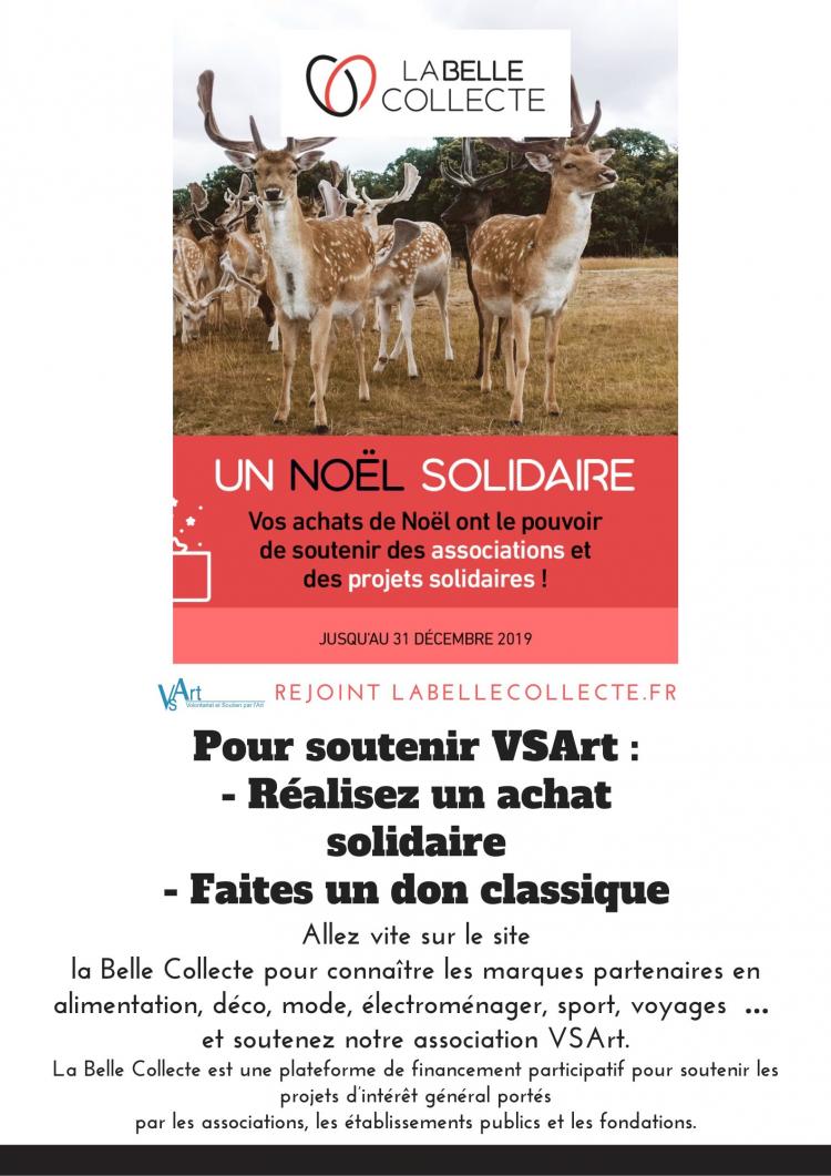 opération Noël solidaire de VSArt avec la Belle Collecte