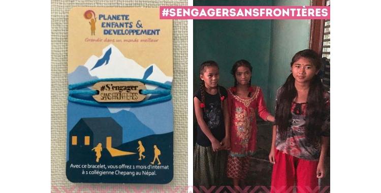 Bracelet #SengagerSansFrontières pour l'éducation des filles au Népal