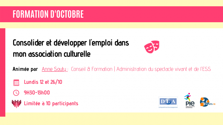 Formation : Consolider et développer l'emploi dans mon association culturelle