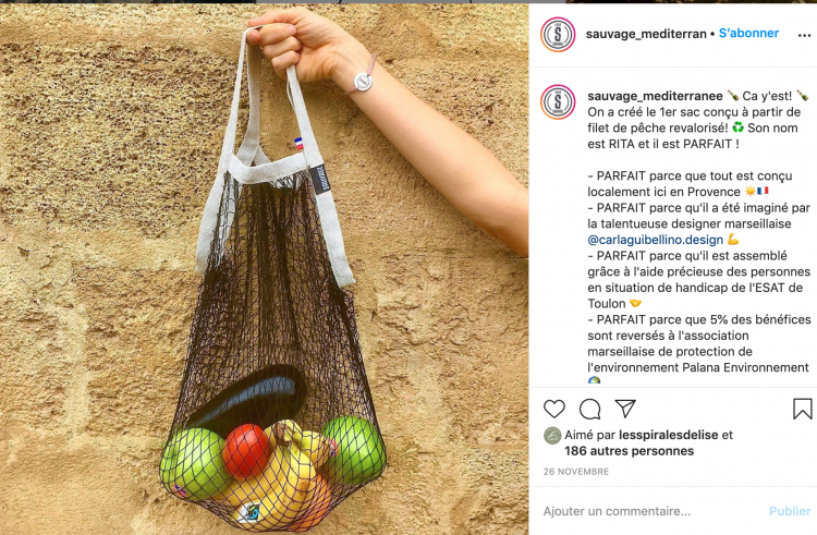 La marque associative Sauvage. Crédit : capture écran Instagram