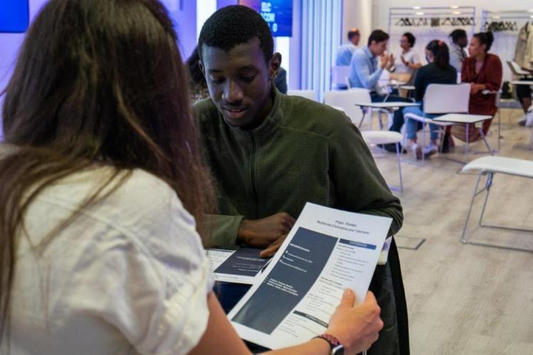 Session de "job coaching" dans les locaux d'Accenture