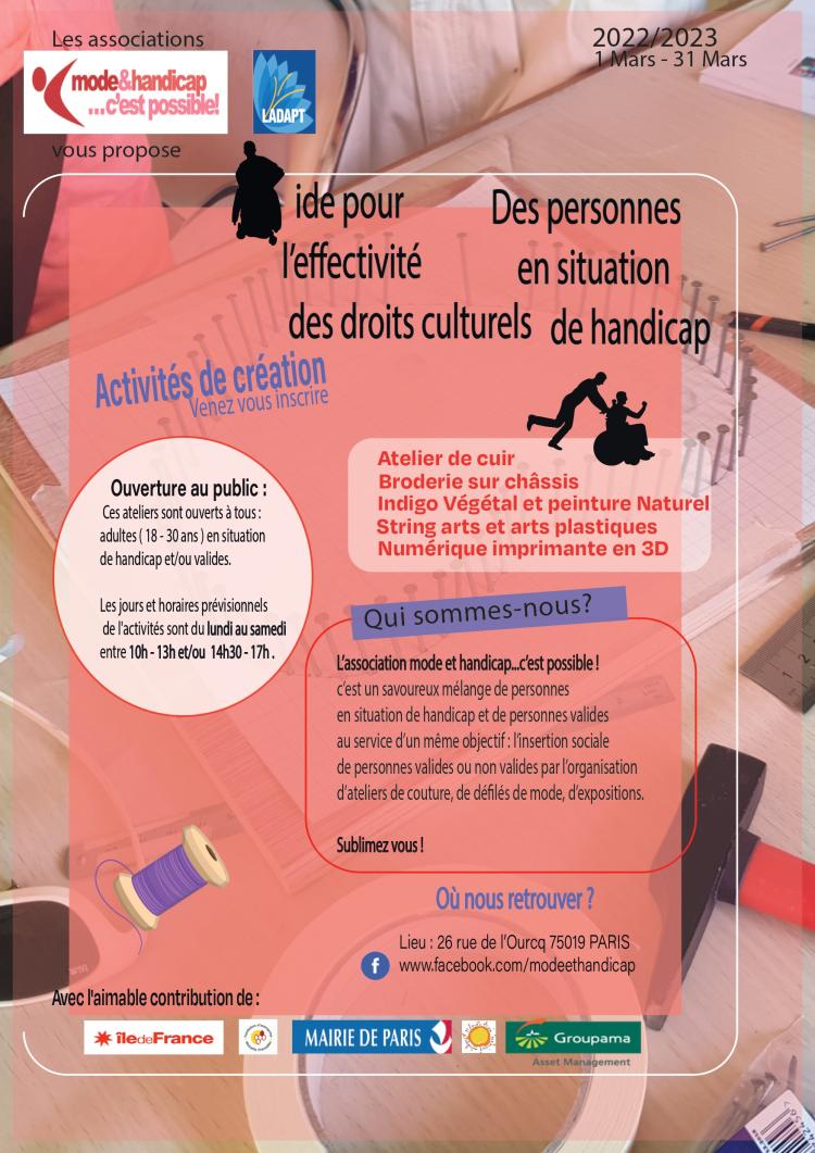 Activités de création