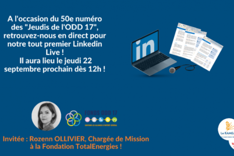 Vivez en direct le 50e numéro des « Jeudis de L’ODD 17 » !