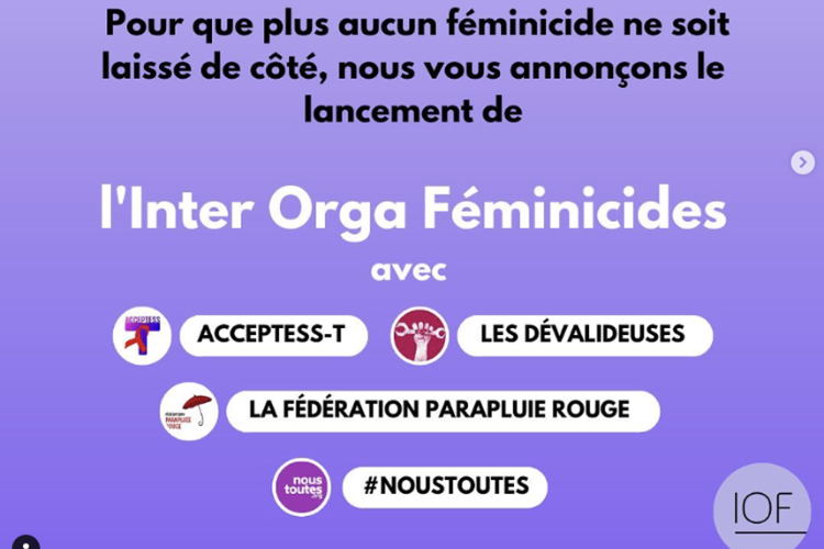 Capture d'écran d'une publication de l'inter-organisation sur le compte Instagram du collectif #NousToutes.