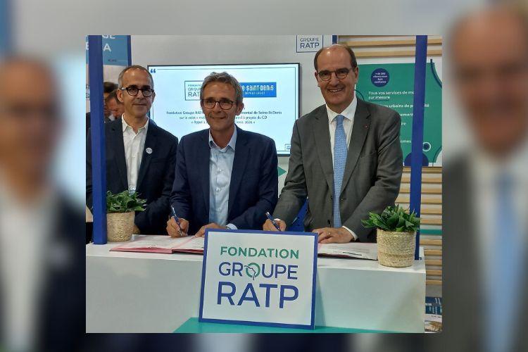 Jean Castex et Stéphane Troussel signent une convention de partenariat au salon de l'AMIF
