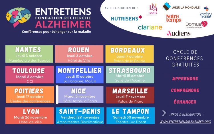 Bandeau conférences Les Entretiens Alzheimer oct-nov 2024