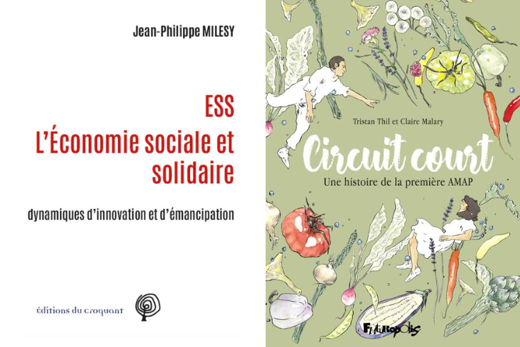 Le Prix du livre sur l'ESS a été remis dans deux catégories. Crédit : éd. du Croquant et Futuropolis.