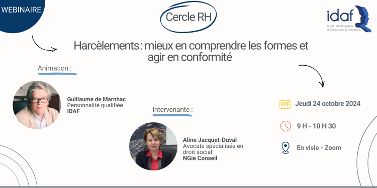 Webinaire RH - Harcèlements