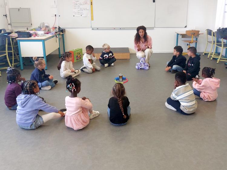 Classe de moyenne section de l’école Mille Visages à Chanteloup (Yvelines)