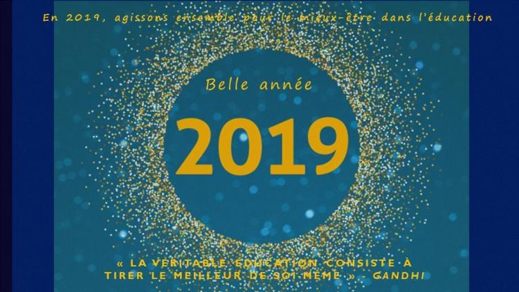 En 2019, agissons ensemble pour le mieux-être dans l'éducation
