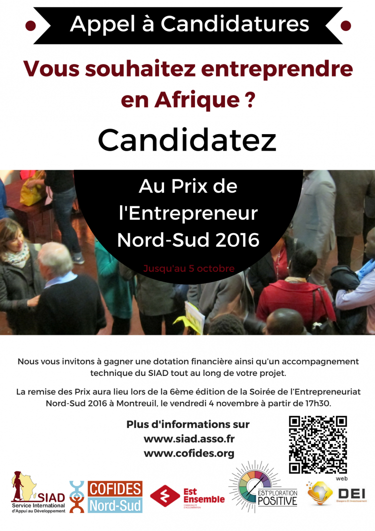 Afrique rime avec projets ! Postulez au Prix de l’Entrepreneuriat Nord-Sud