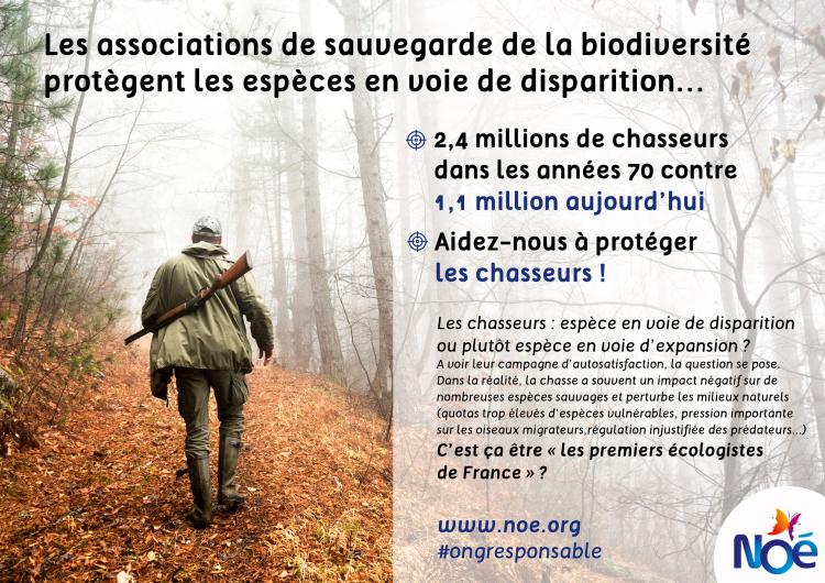 Noé réagit à la campagne des chasseurs, "premiers écologistes de France ?"