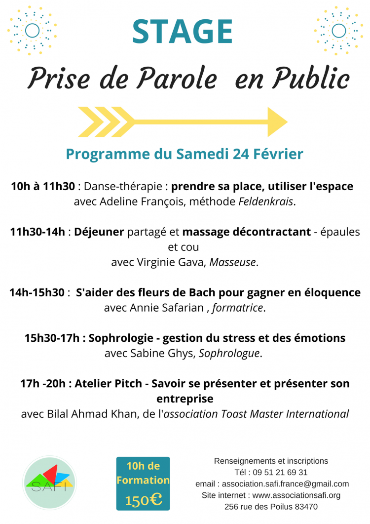 Stage : Prise de parole en public à Saint-Maximin Var 83