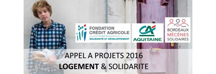 Lancement de l'Appel à Projets LOGEMENT & SOLIDARITE
