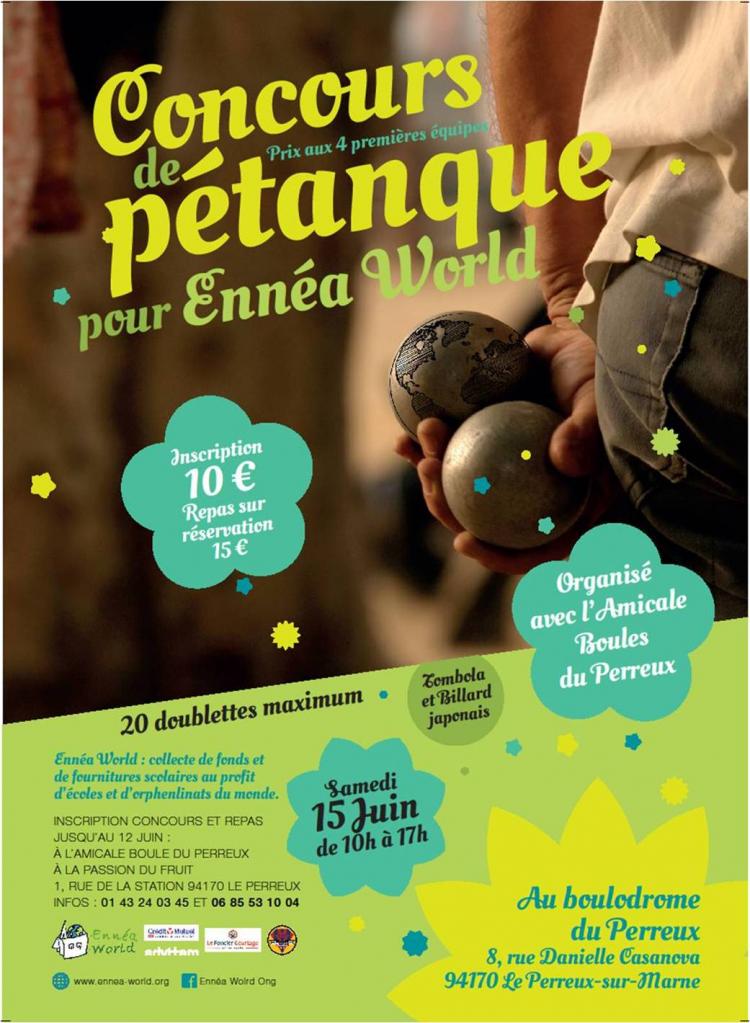 3e concours de pétanque au profit d'Ennéa World