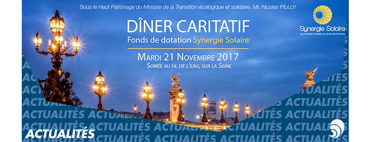 Solidarité : focus sur le dîner caritatif du Fonds de dotation Synergie Solaire