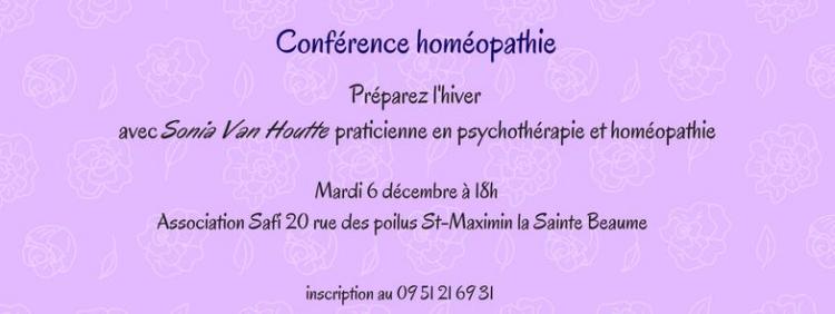 Conférence : La Trousse d'urgence homéopathique - spéciale Hiver |Saint Maximin