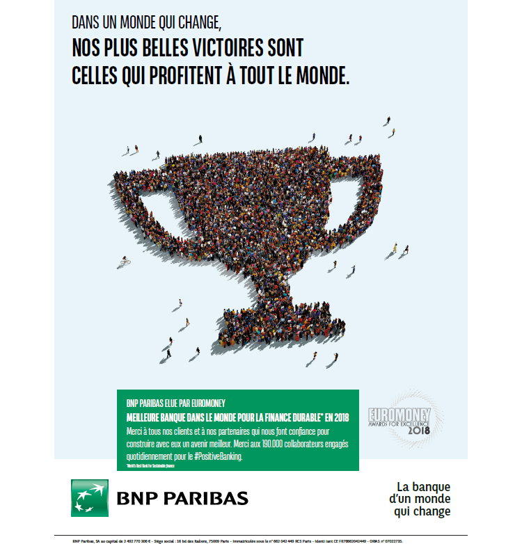 Le groupe BNP Paribas désigné meilleure Banque au monde pour la Finance Durable
