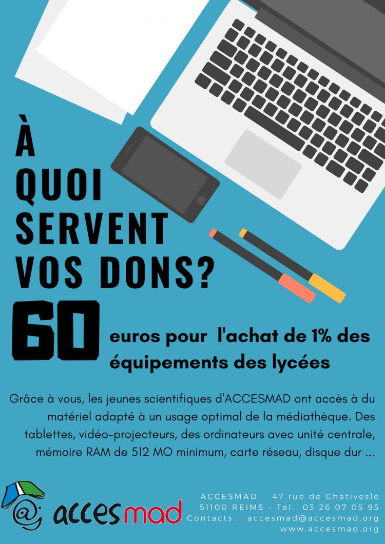 ACCESMAD installe la médiathèque dans plusieurs lycées tous les ans