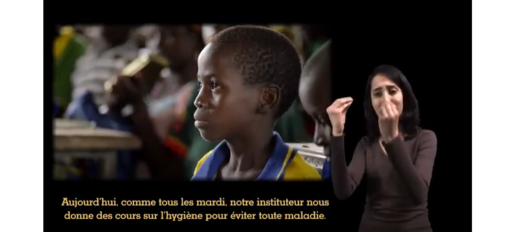 Action contre la faim sensibilise les enfants avec un film en langue des signes
