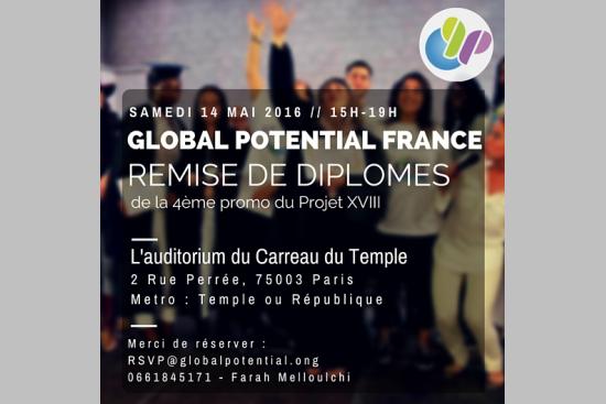 Remise des diplômes de la 4ème promotion "Projet 18" ce samedi!