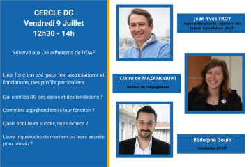 IDAF - Cercle d'échange 9 juillet - La succession au poste de DG