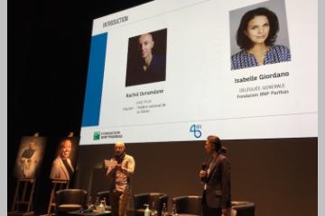 La Fondation BNP Paribas organisait une conférence sur le sujet des réfugiés. Crédit : Carenews